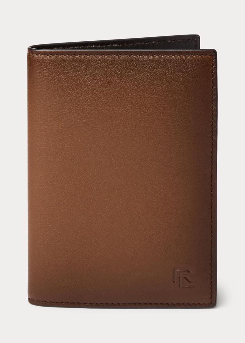 パープル レーベル 財布 メンズ ブラウン Burnished カーフスキン Passport Case GVJNF8203